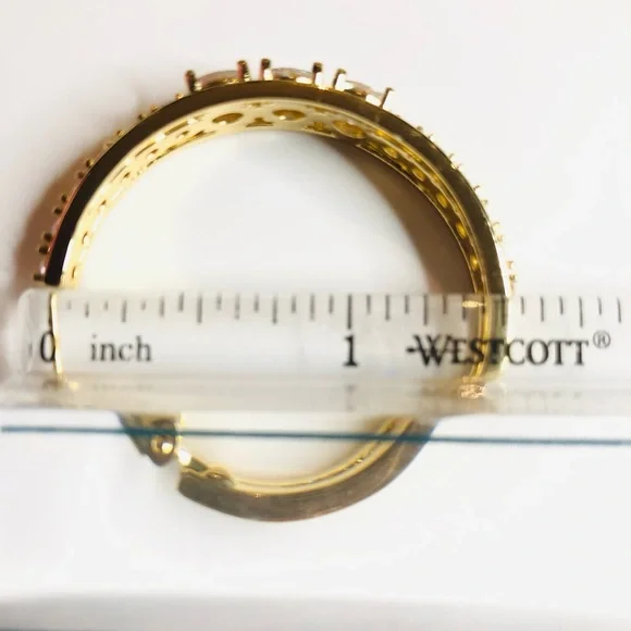 NEW! 1.5”Hoops CZ Diamond Glam New Dangle - Picture 7 of 7